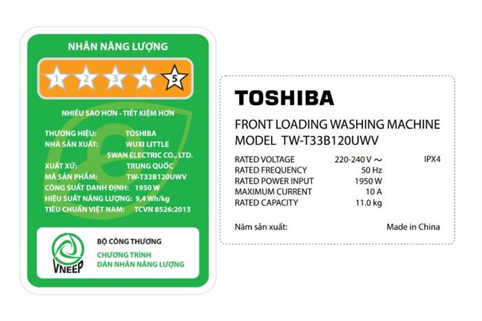 Máy giặt Toshiba Inverter 11 kg TW-T33B120UWV(MK)